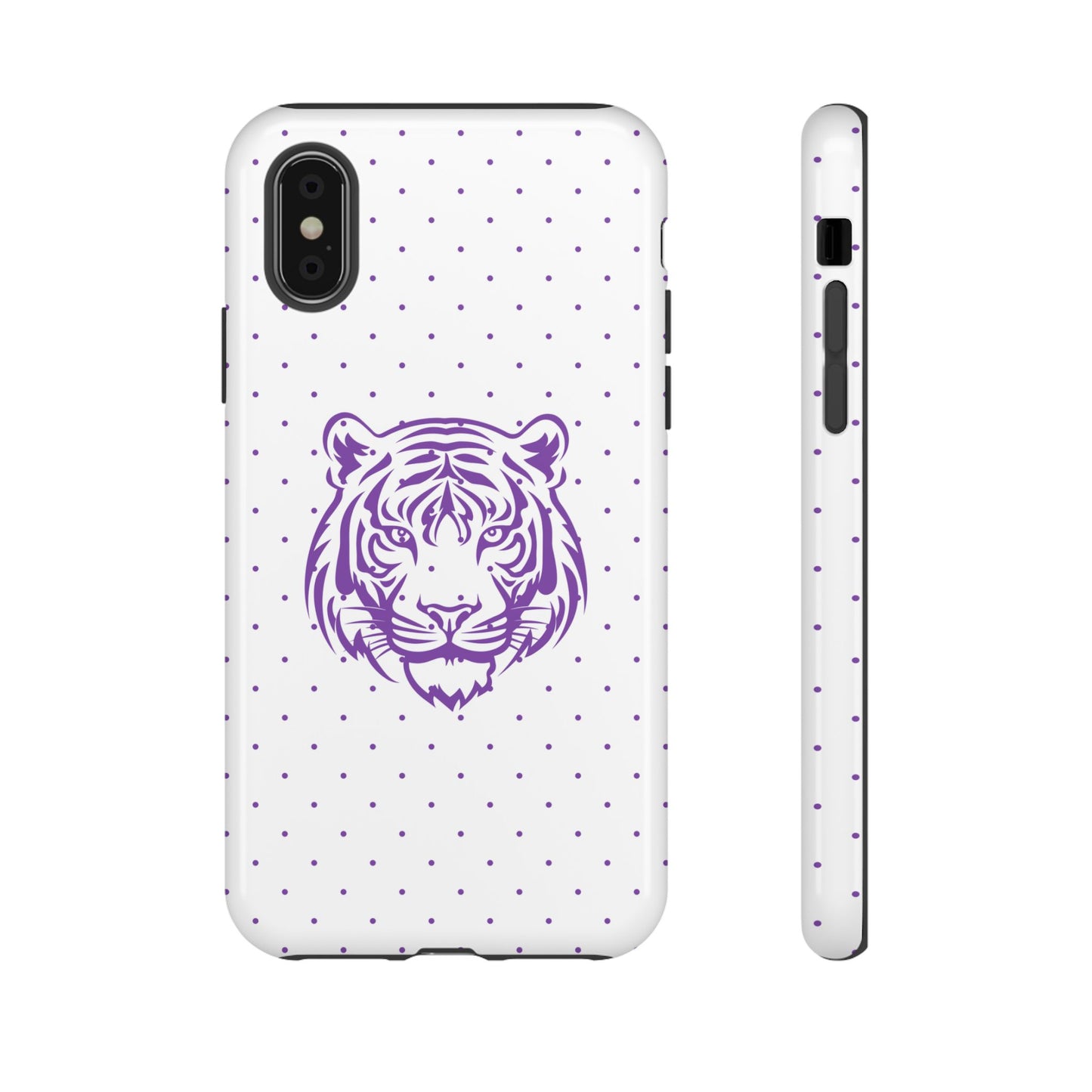 Polka Dot Tiger Tough Phone Case for iPhone