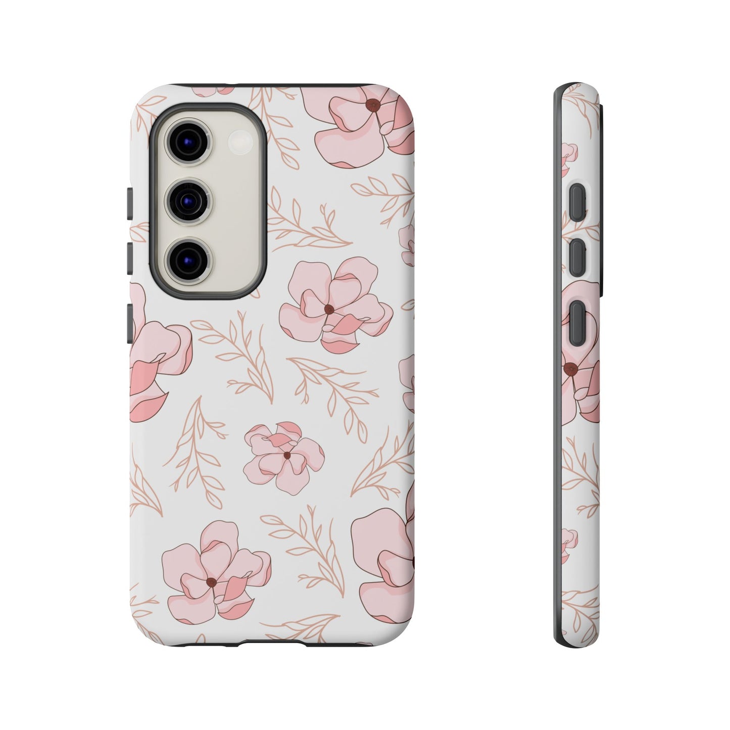 Pink Magnolia Bloom Tough Phone Case for Samsung Smartphone