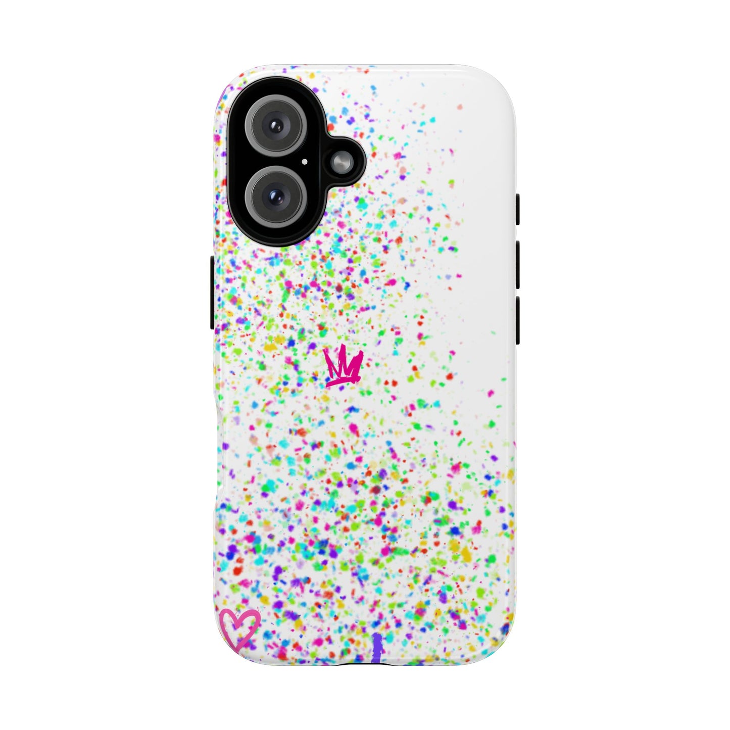 Neon Splatter Luxe Tough Phone Case for iPhone