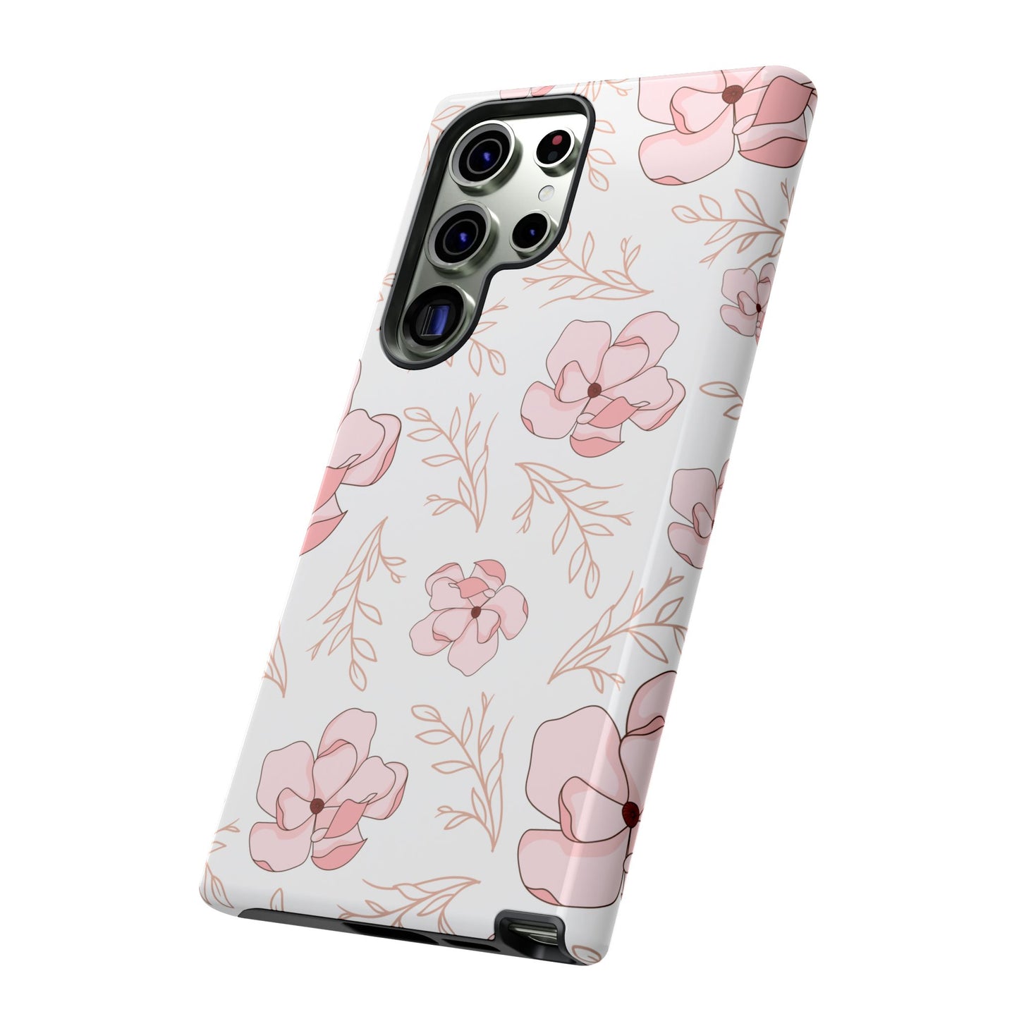 Pink Magnolia Bloom Tough Phone Case for Samsung Smartphone