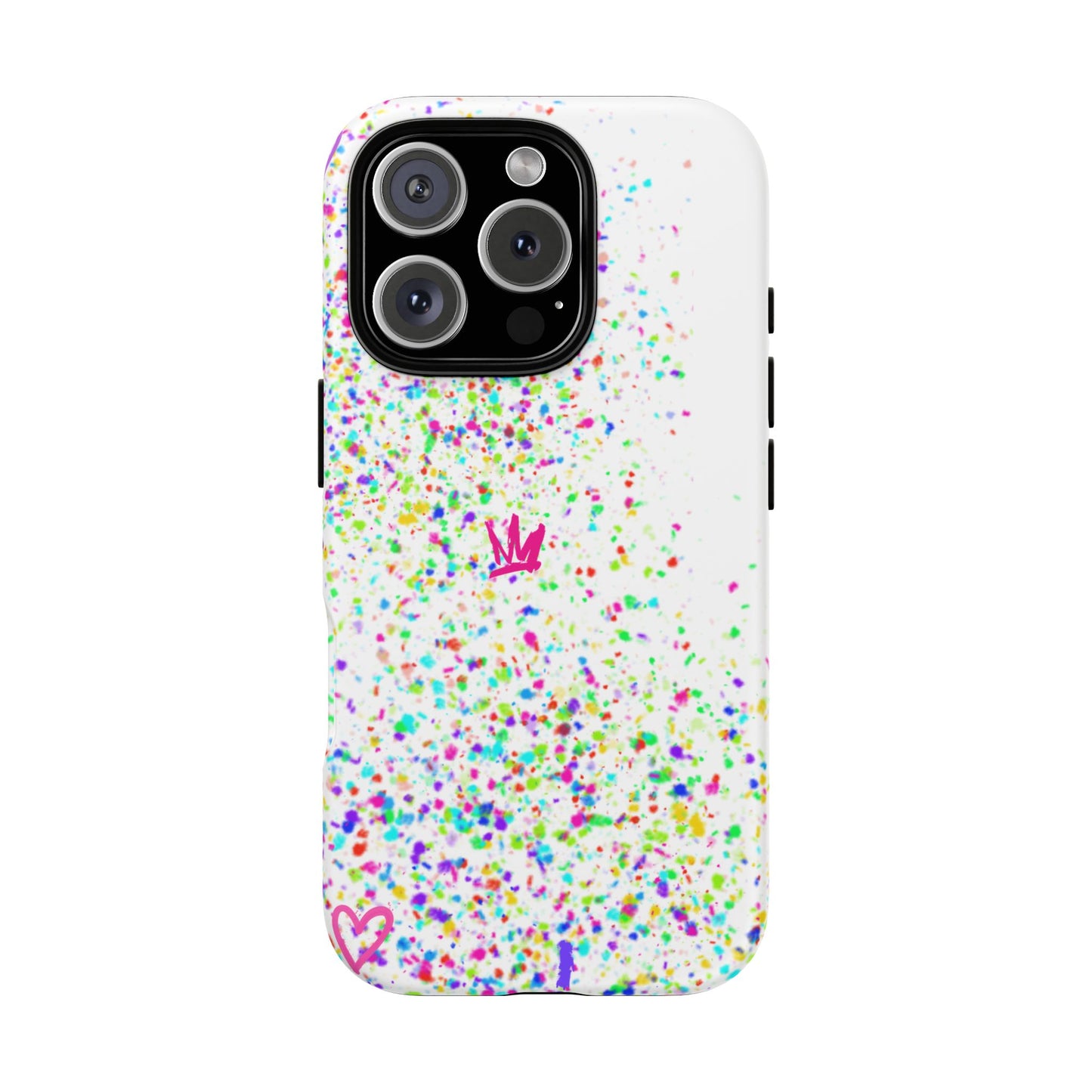 Neon Splatter Luxe Tough Phone Case for iPhone
