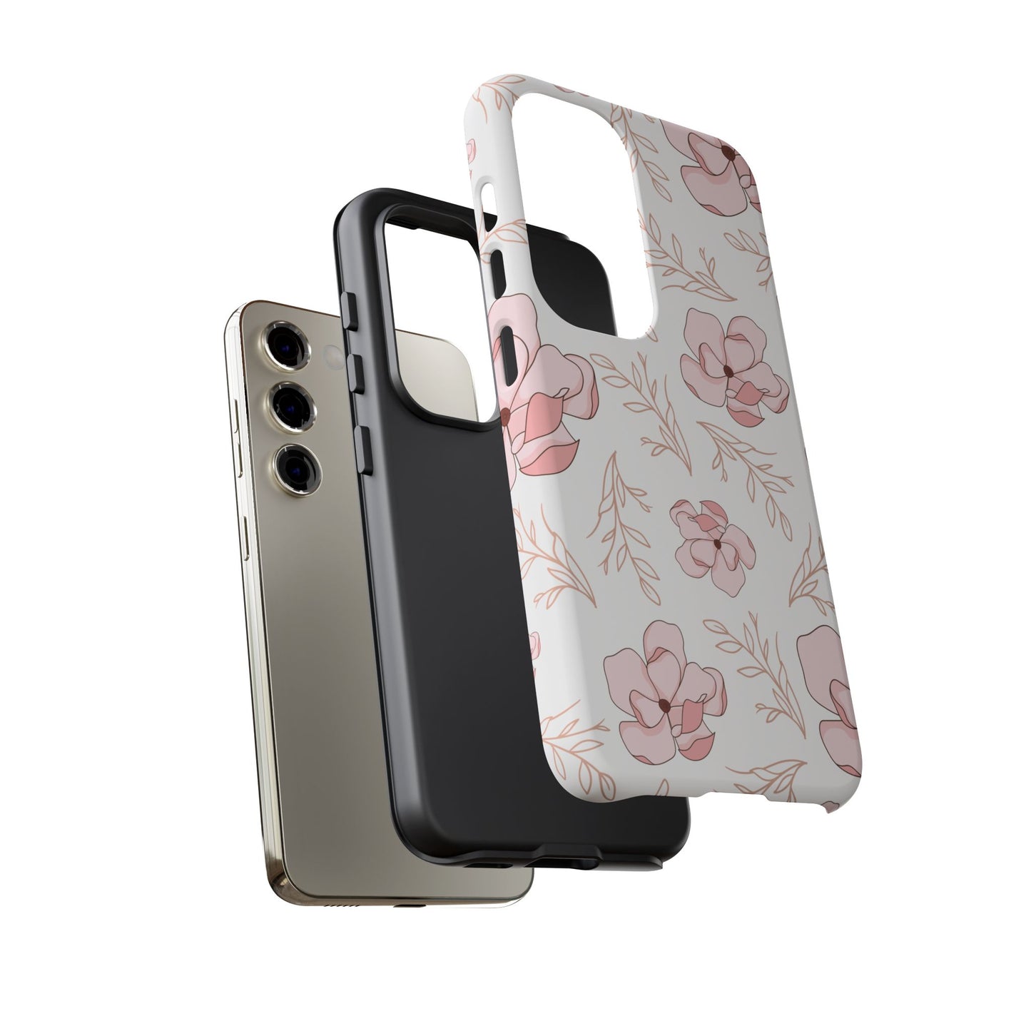 Pink Magnolia Bloom Tough Phone Case for Samsung Smartphone
