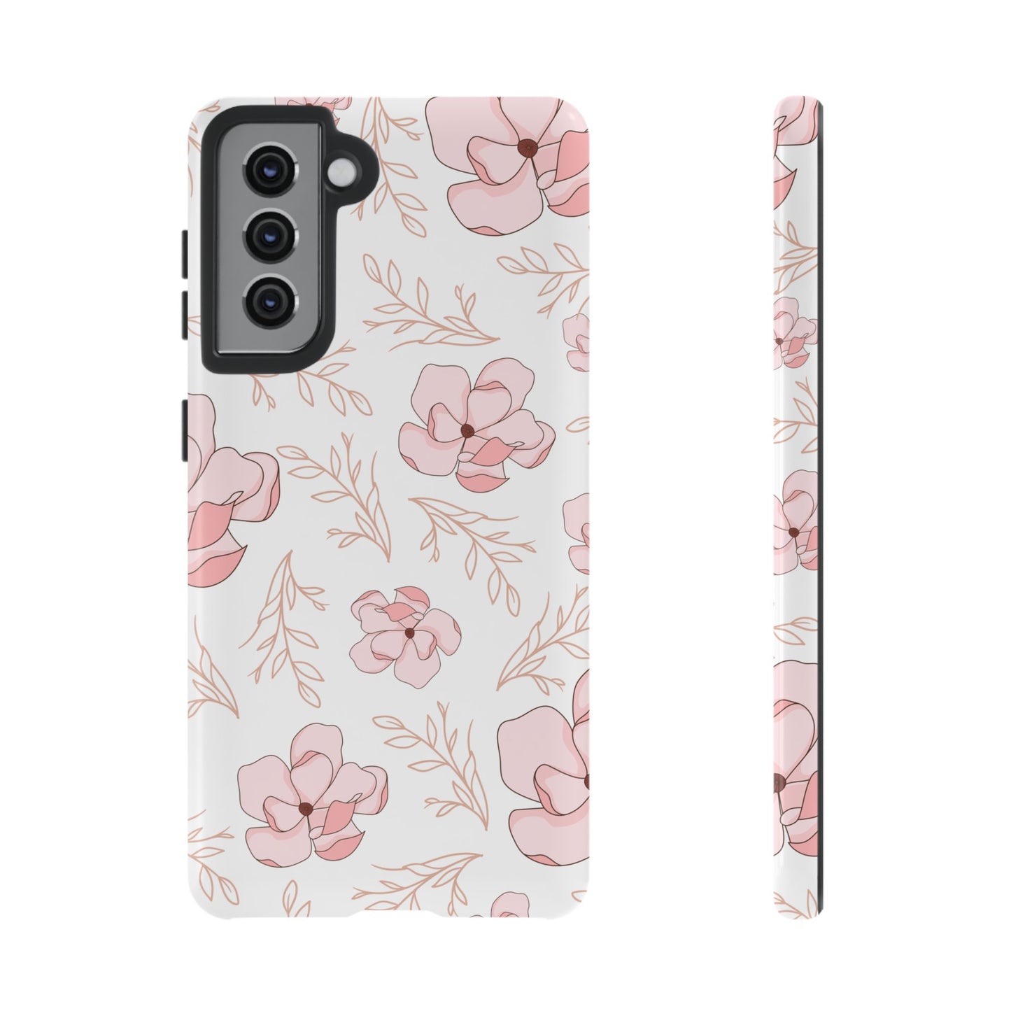 Pink Magnolia Bloom Tough Phone Case for Samsung Smartphone