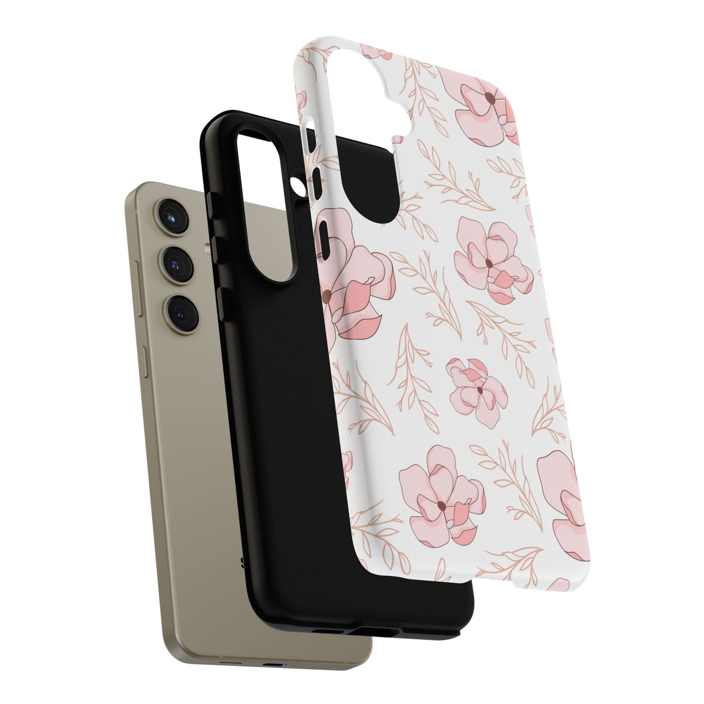 Pink Magnolia Bloom Tough Phone Case for Samsung Smartphone
