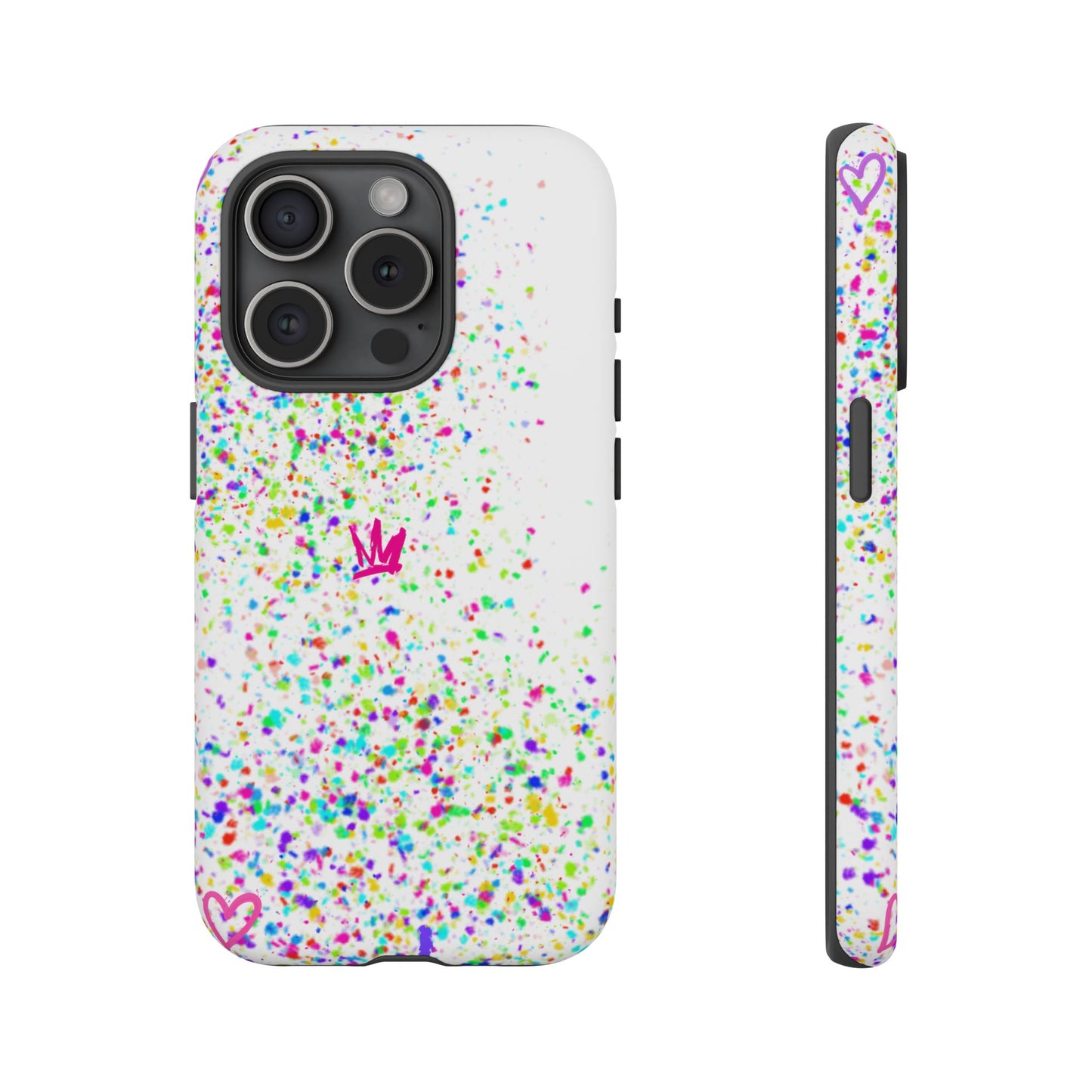 Neon Splatter Luxe Tough Phone Case for iPhone