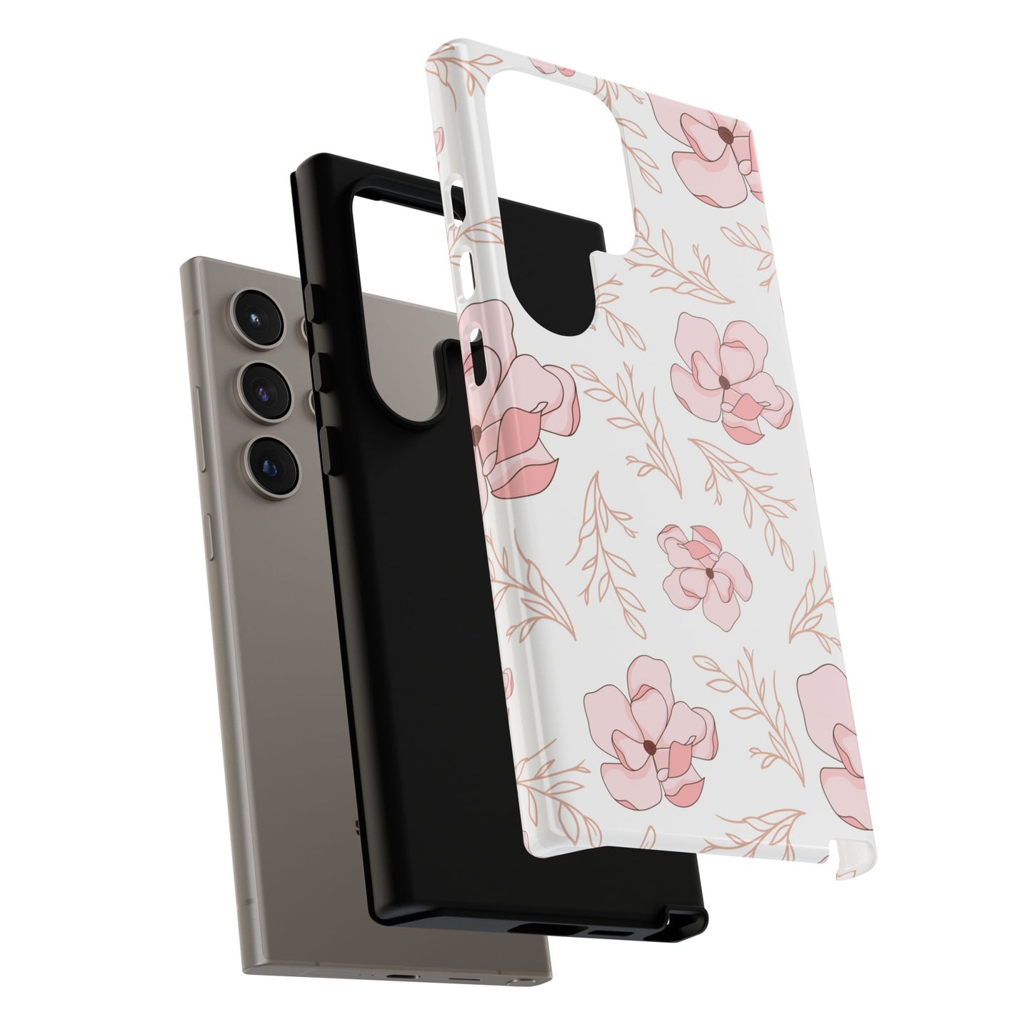 Pink Magnolia Bloom Tough Phone Case for Samsung Smartphone