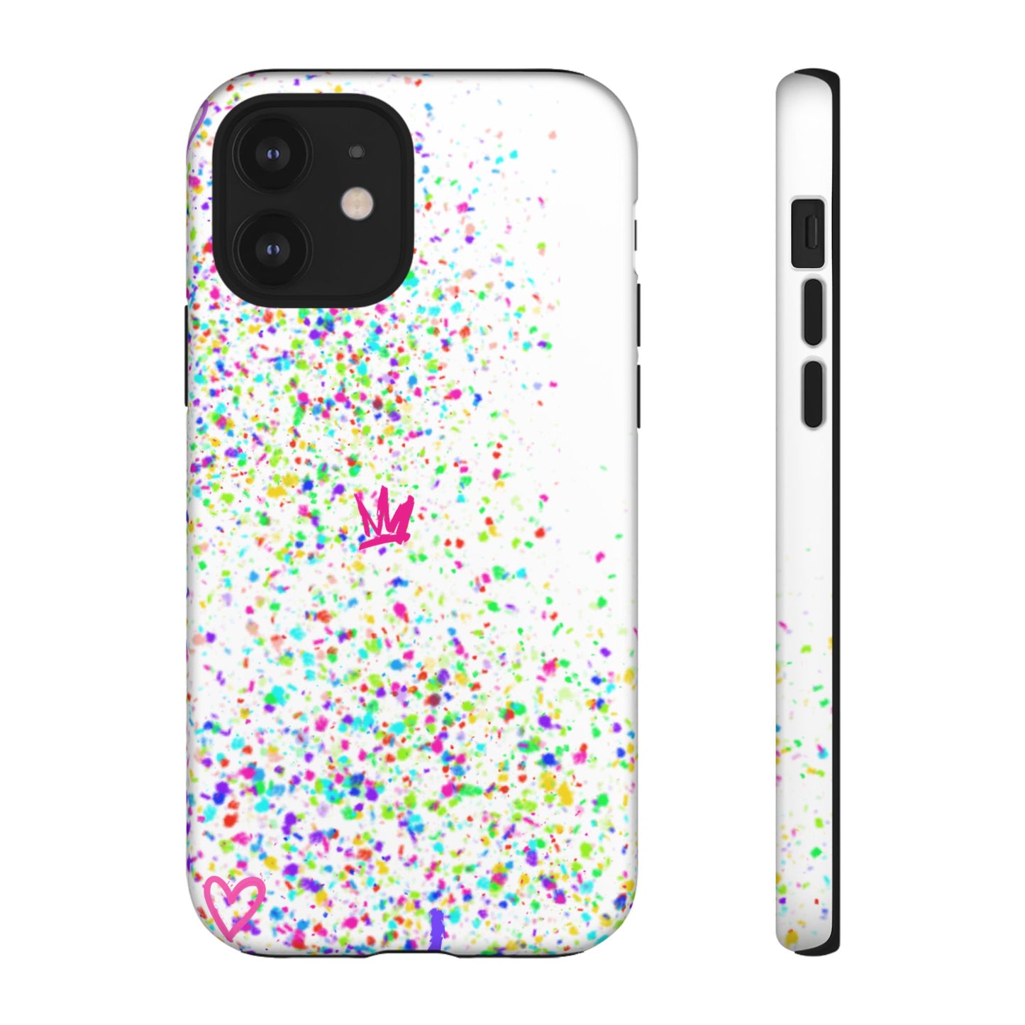 Neon Splatter Luxe Tough Phone Case for iPhone