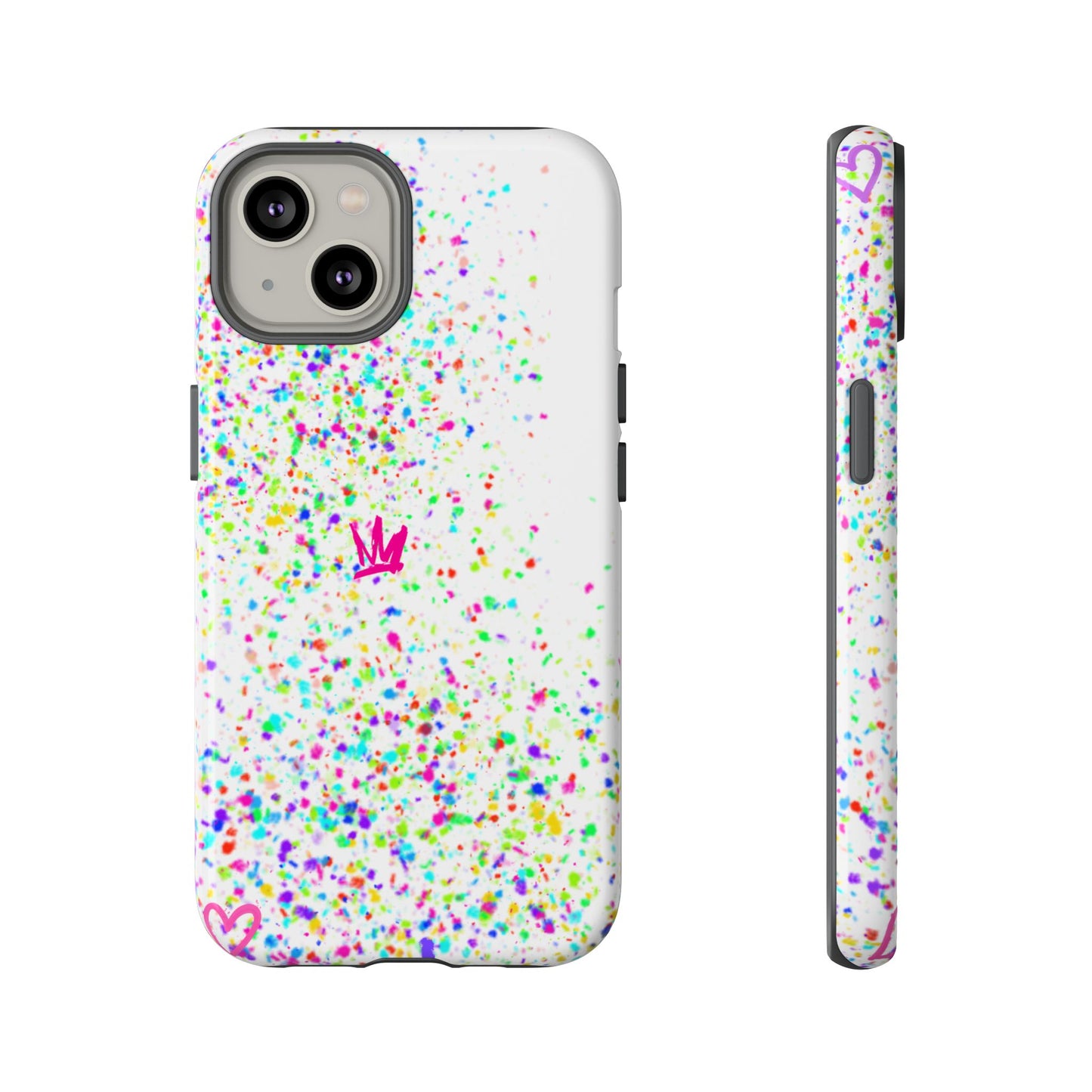 Neon Splatter Luxe Tough Phone Case for iPhone