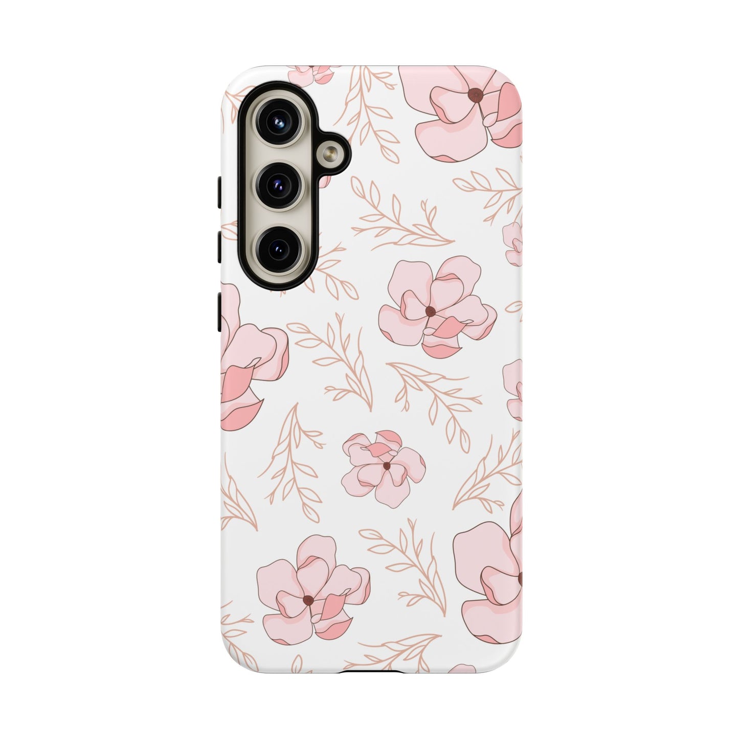 Pink Magnolia Bloom Tough Phone Case for Samsung Smartphone