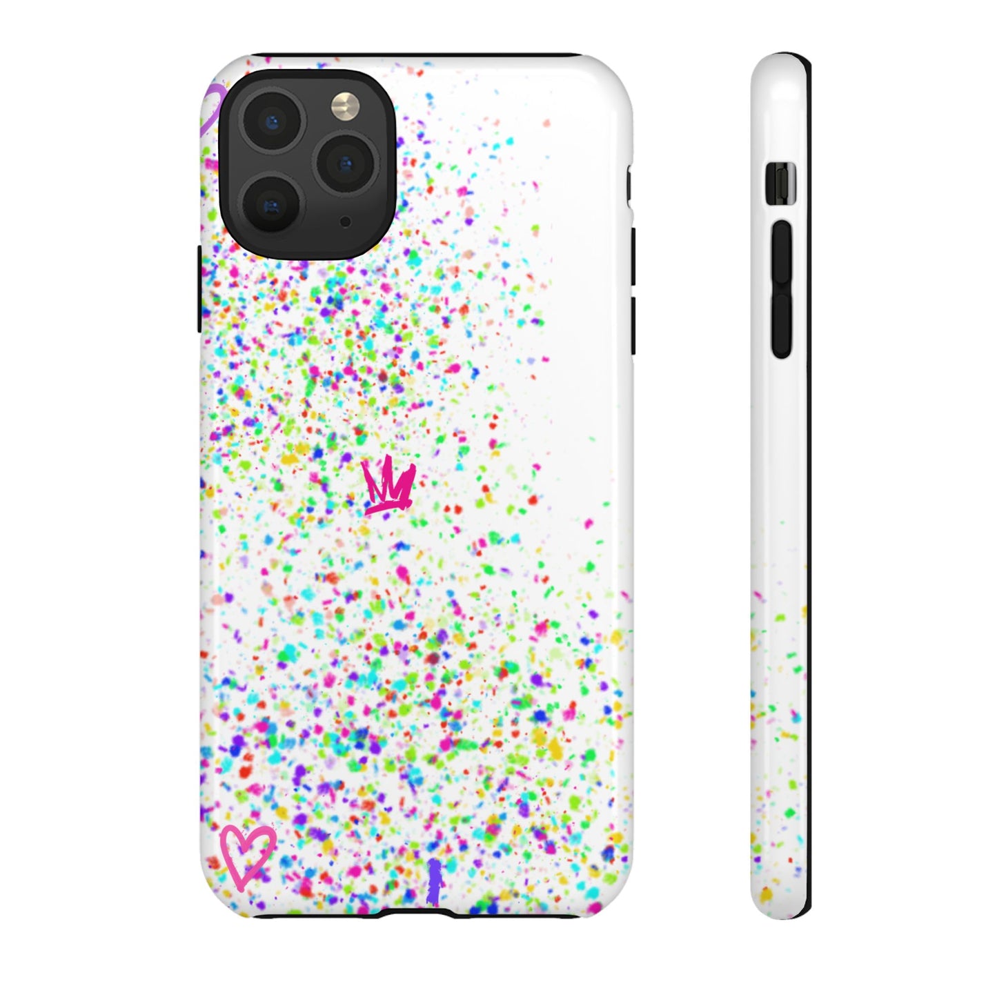 Neon Splatter Luxe Tough Phone Case for iPhone