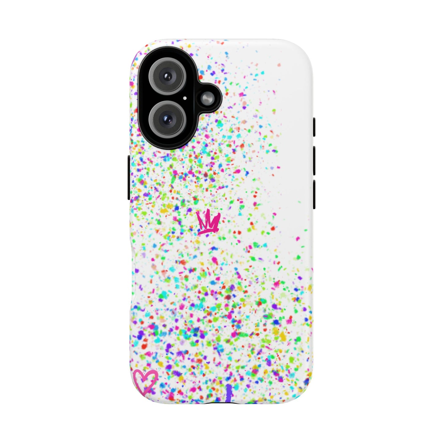 Neon Splatter Luxe Tough Phone Case for iPhone