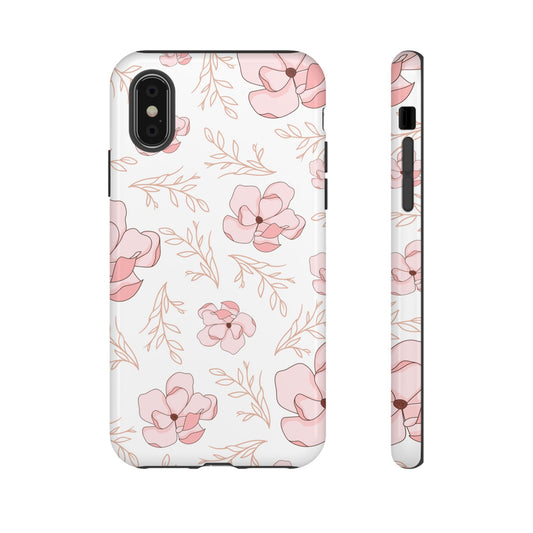 Pink Magnolia Bloom Tough Phone Case for iPhone