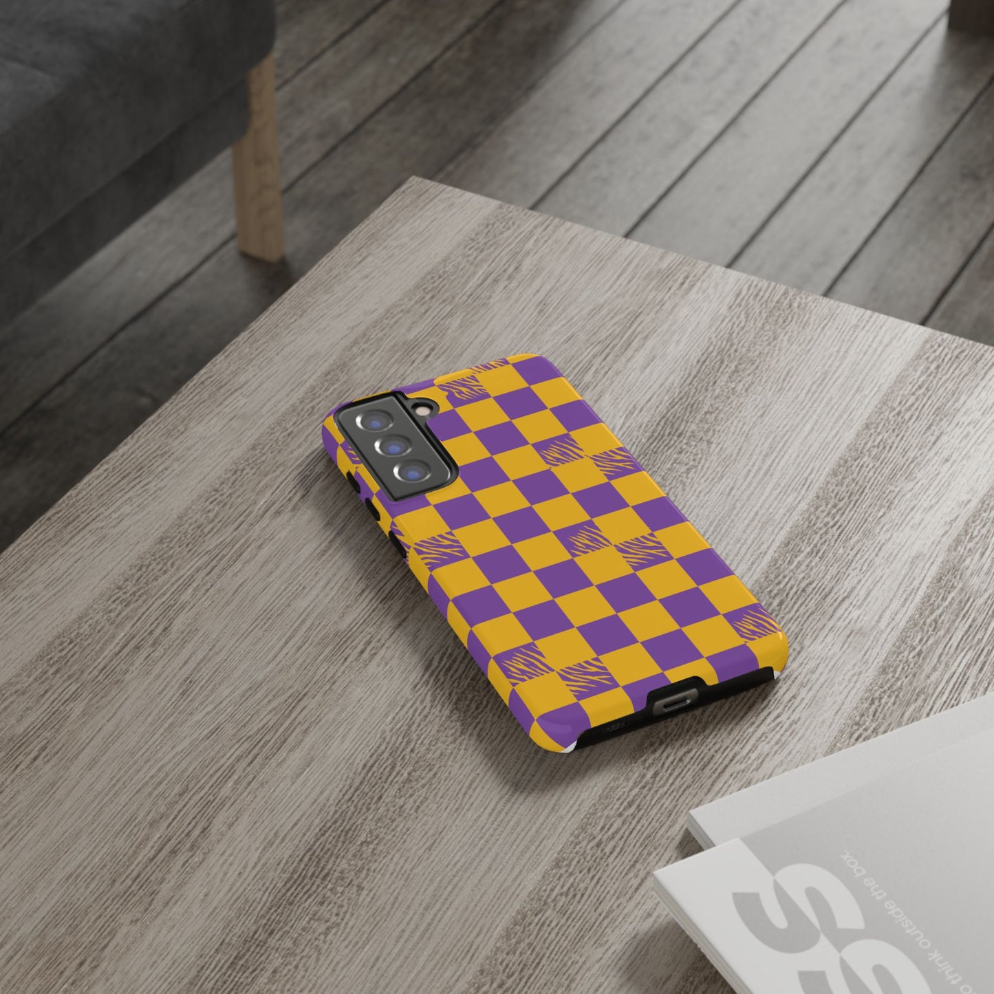 Bold Checkerboard Phone Case - Tough Cases for Samsung Smartphones
