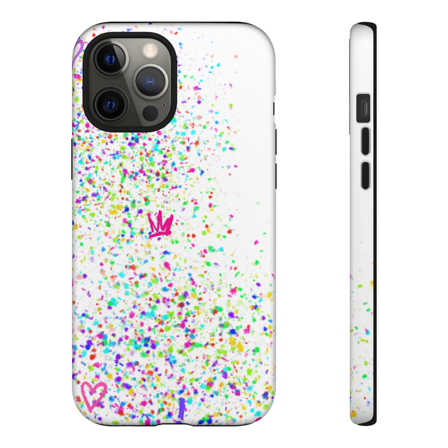 Neon Splatter Luxe Tough Phone Case for iPhone