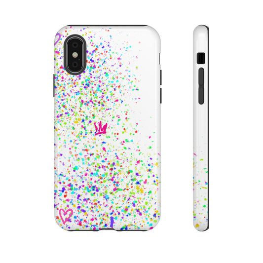 Neon Splatter Luxe Tough Phone Case for iPhone