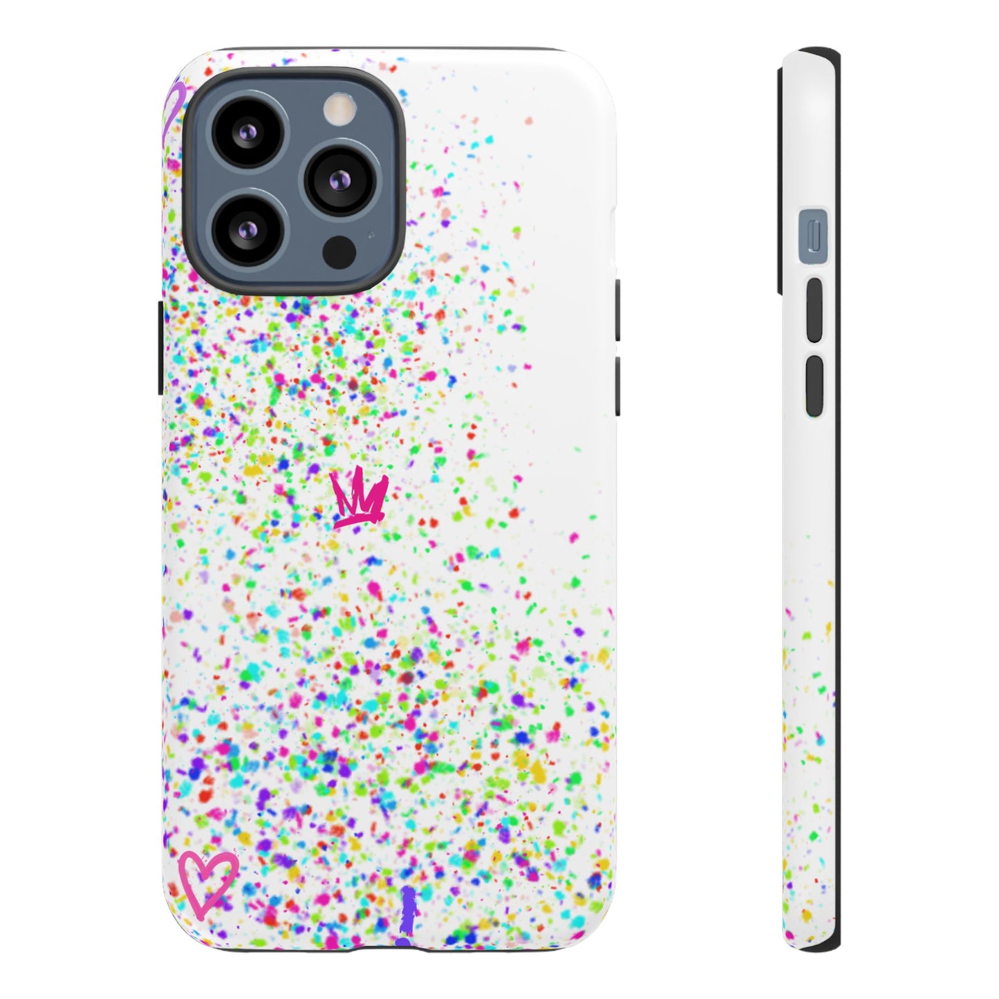 Neon Splatter Luxe Tough Phone Case for iPhone