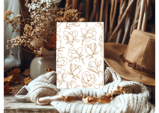 Golden Magnolias Greeting Card