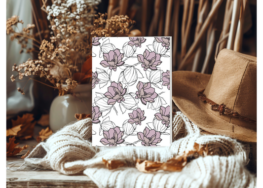 Mauve-lous Magnolias Greeting Card